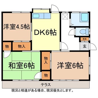 間取図 丸山石渡貸家