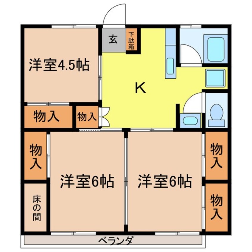 間取図 エコーハイツ小林