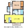 グレイス北条 1LDKの間取り