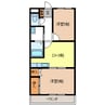 コーポ蓮堀Ｂ棟 2DKの間取り