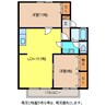 セジュール・喜Ａ 2LDKの間取り
