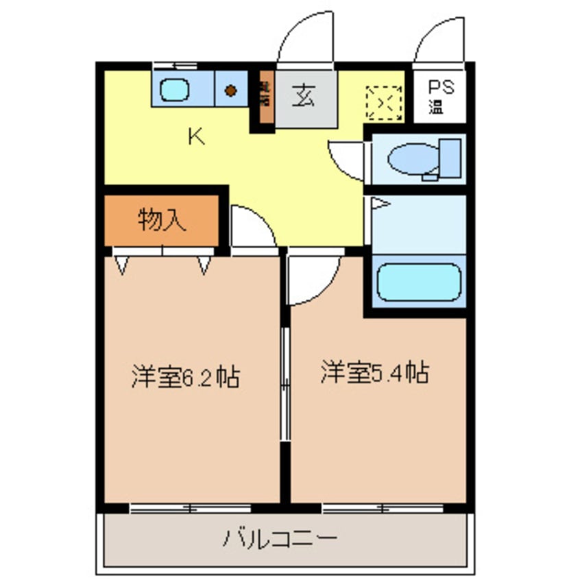 間取図 ハイツＫ-２