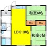 コンフォート7　F 2LDKの間取り