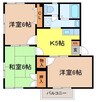 タウニィトミタケＢ棟 3Kの間取り
