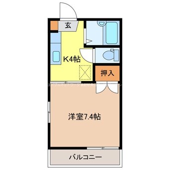 間取図 信越本線/長野駅 徒歩23分 1階 築32年