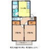 信越本線/長野駅 バス:15分:停歩4分 2階 築30年 2DKの間取り