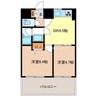 ダイアパレス長野大通り 2Kの間取り