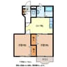 フォレスタC 2DKの間取り