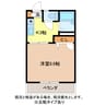 パークサイド高田Ｂ棟 1Kの間取り