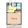 パークサイド高田Ｂ棟 1Kの間取り