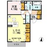 サンモール尾張部 1LDKの間取り