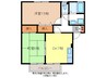篠ノ井線/長野駅 バス:35分:停歩4分 2階 築28年 2DKの間取り