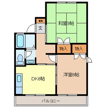間取図 セジュール吉田Ｂ棟