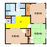 タウニィトミタケＡ棟 3Kの間取り