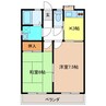 パルデンス城 2Kの間取り