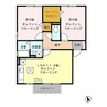 ウィル桜町Ｄ棟 2LDKの間取り