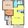 クレドール三輪Ｗ棟 1LDKの間取り