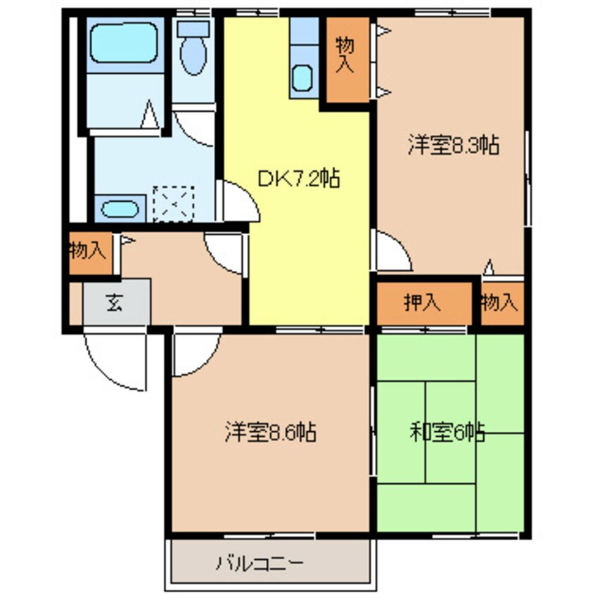 間取図 フェリスコートＭ　Ｎ棟