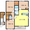 コレージュＣ棟 3LDKの間取り