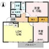 メゾン・ド・Ｍ　Ａ 2LDKの間取り