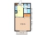 ラプラス中越 1Kの間取り