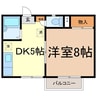 竹下コーポ2 1DKの間取り