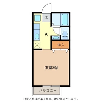 間取図 サンガーデンワカツキＡ棟