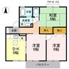 コート花房 3DKの間取り