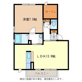 間取図 バリュージュ田中IIＢ棟