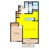 カーサ　アクアリオ 1LDKの間取り