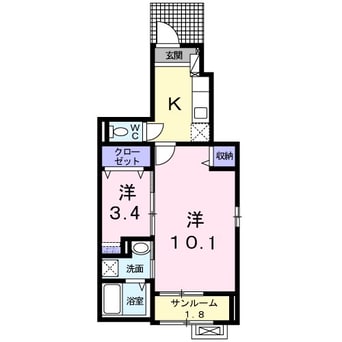 間取図 82：屋島線〔須坂駅-長野駅〕/南高田（バス） 1階 築7年