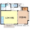 ハイツ朝日 1LDKの間取り