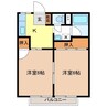 柳町ハイツ 2Kの間取り