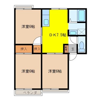 間取図 タウニィ稲葉ＮＷ