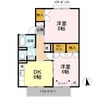 ライブタウン・平林Ａ棟 2DKの間取り