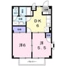 ドメスティックA棟 2DKの間取り