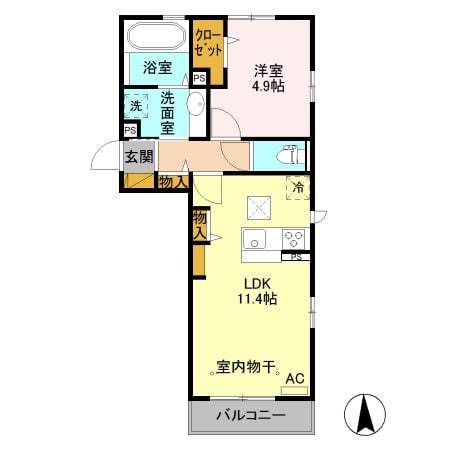間取り図 長野電鉄長野線/本郷駅 徒歩3分 1階 築5年