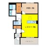 コスモガーデン 1LDKの間取り