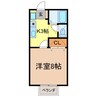 プルニエ高田 1Kの間取り