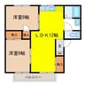 CentiaGarden　B棟 2LDKの間取り