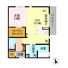 Ｊ－Ｒｏｏｍ☆妃　参番館　東之門 1LDKの間取り
