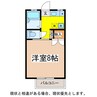 上松ハウスB棟 1Kの間取り