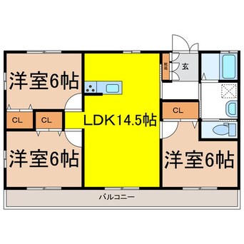 間取図 クレスト中御所