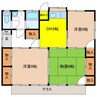 北村貸家4 3DKの間取り