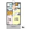 サンセール若里 1LDKの間取り