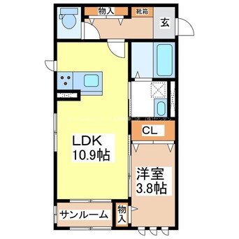間取図 アテンションハイム三輪