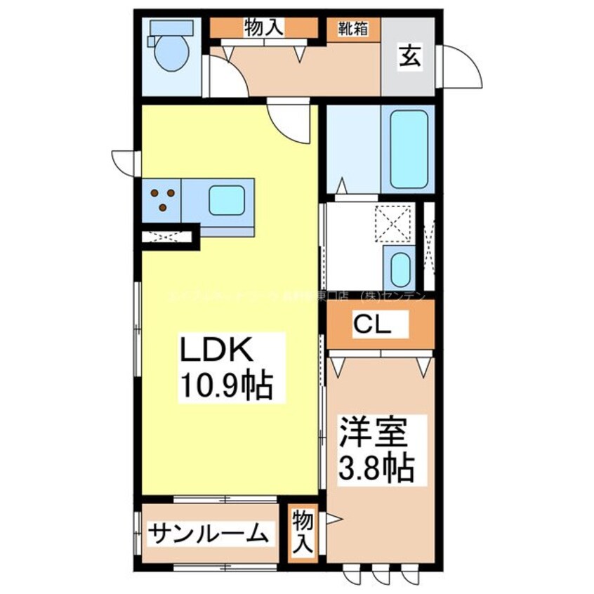 間取図 アテンションハイム三輪