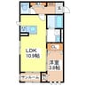 アテンションハイム三輪 1LDKの間取り