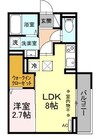コラージュくりた 1LDKの間取り