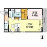 D-room中越分譲 1LDKの間取り